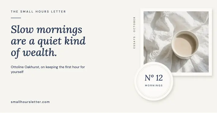 Slow mornings Small Hours Letter emboss quote template