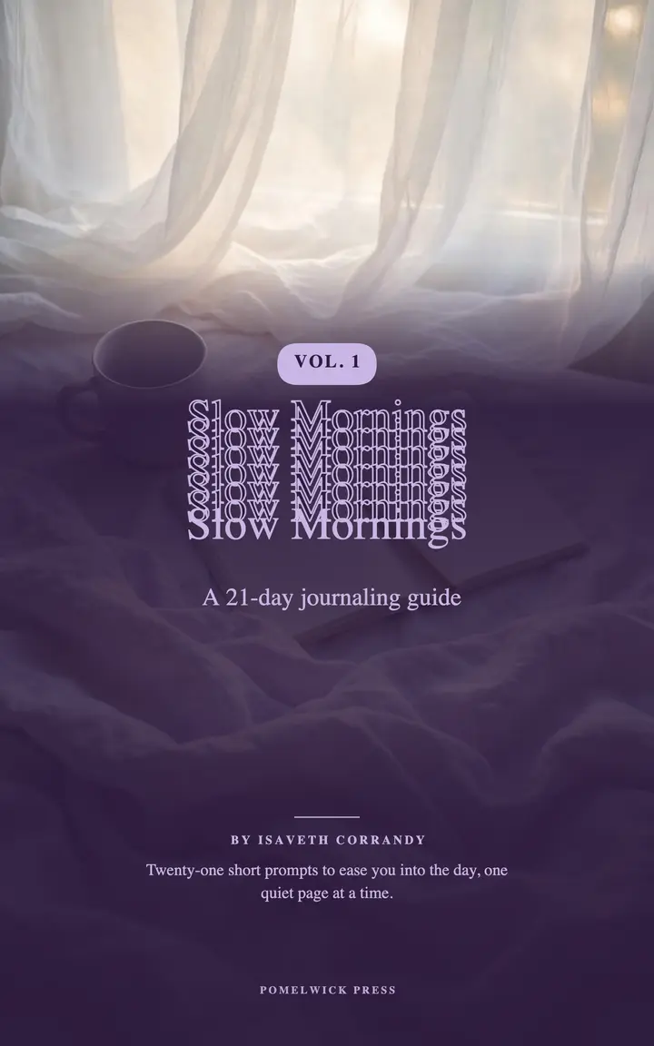 Slow Mornings 21-day journaling guide ebook cover template
