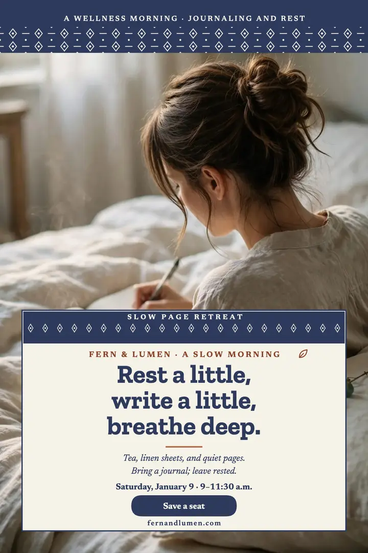 Slow Page Retreat journaling morning poster template