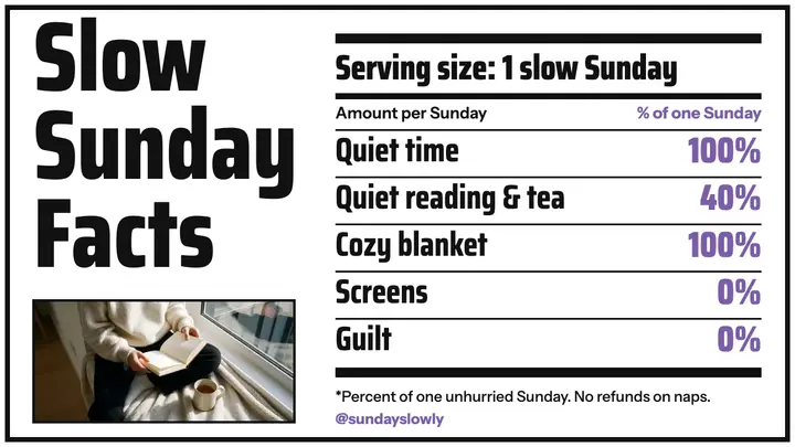Slow Sunday facts thumbnail template
