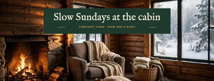 Slow Sundays cabin cover template