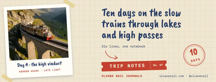 Slow train travel journal Facebook cover template