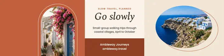 Ambleway slow travel LinkedIn banner template