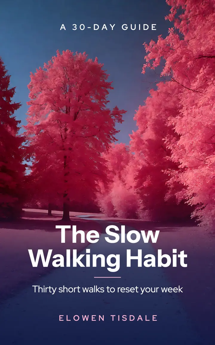 The Slow Walking Habit ebook cover: walking habit guide ebook cover template
