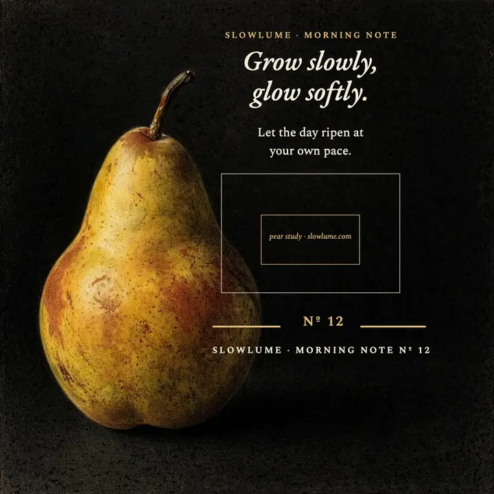 Slowlume slow morning affirmation post template