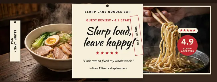Slurp Lane noodle bar review cover template