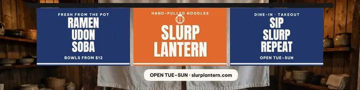 Slurp Lantern Noodles noren banner template