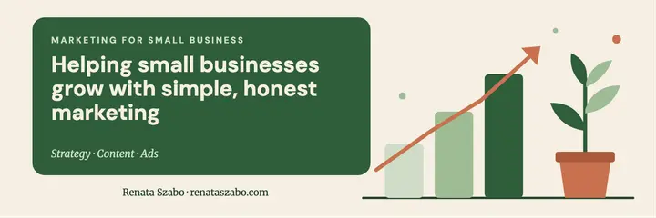 Small business marketing X header template