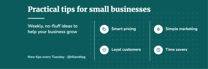 Small business tips X header template