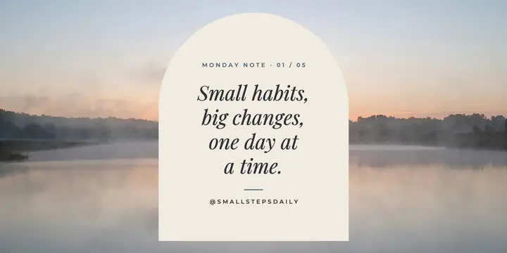 Small habits quote post template