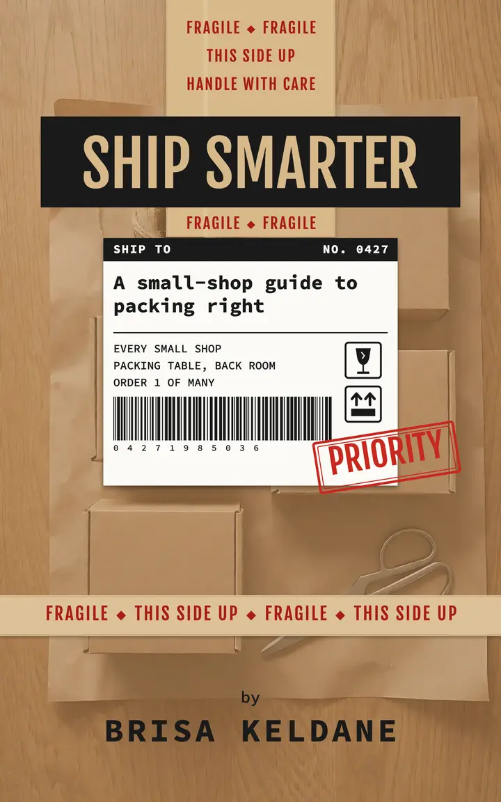 Ship Smarter small-shop packing guide cover template