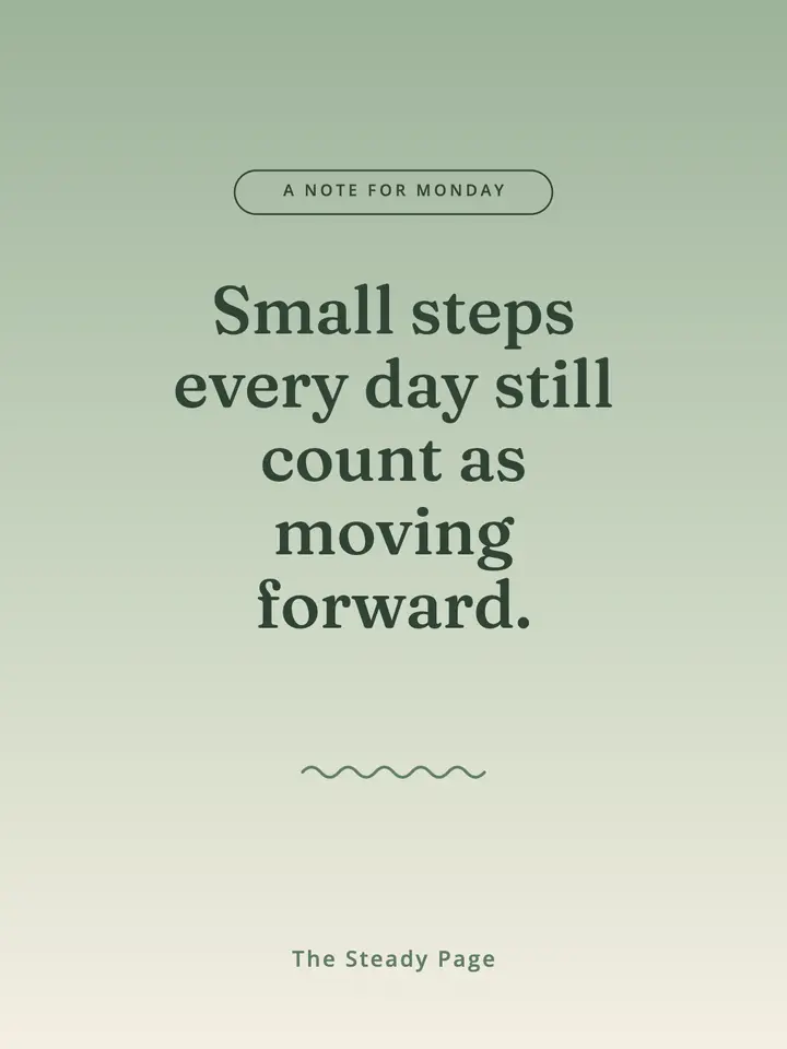 Small steps quote card template