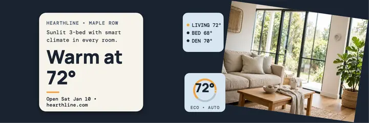 Hearthline smart thermostat house header template