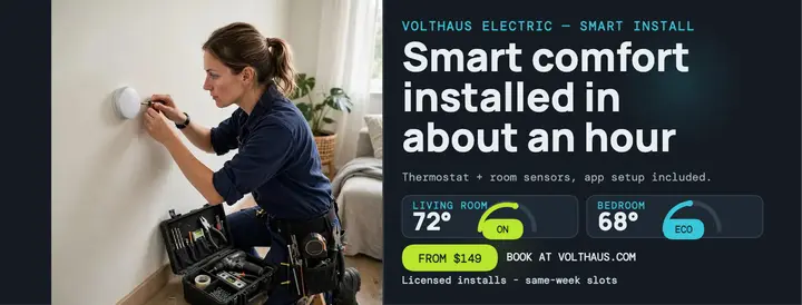 Volthaus thermostat install smart cover template