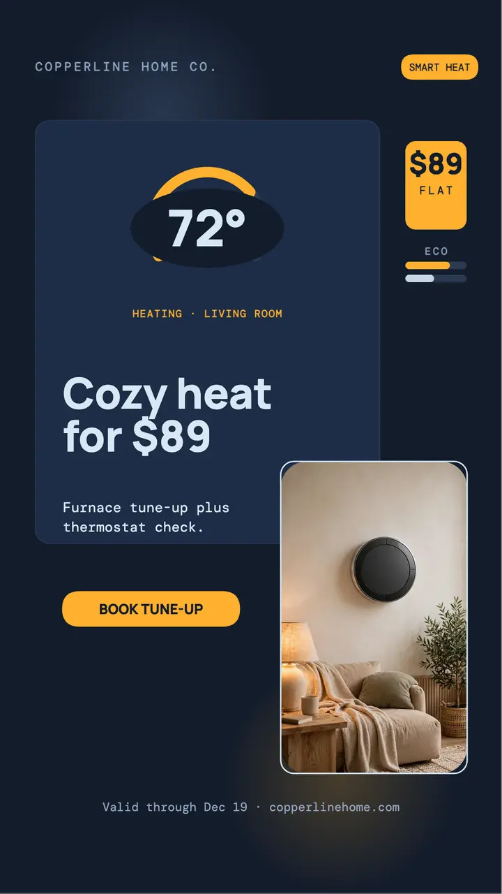 Copperline winter tune-up smart panel story template
