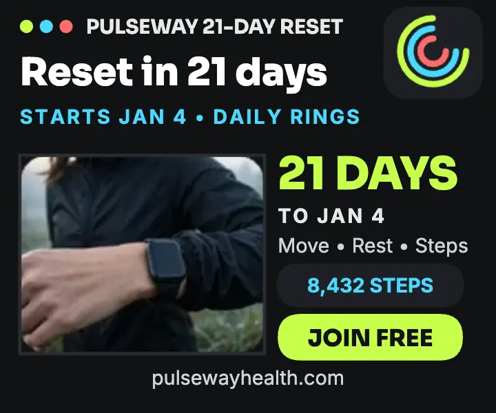 Pulseway 21-Day Reset smartwatch ad template