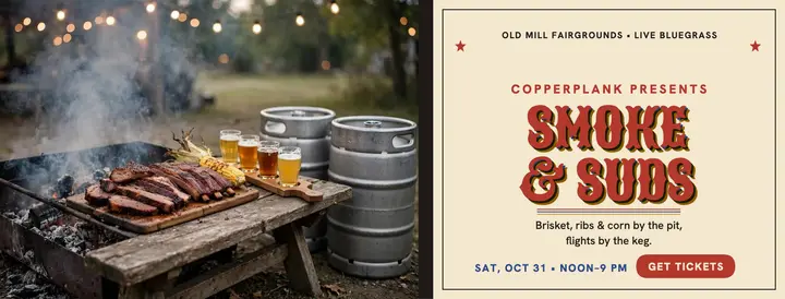 Copperplank Smoke and Suds fair cover template