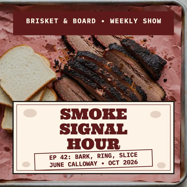 Smoke Signal Hour brisket podcast cover template