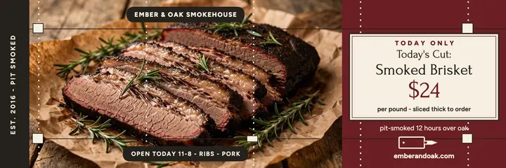 Ember and Oak smokehouse cut chart header: smokehouse header template