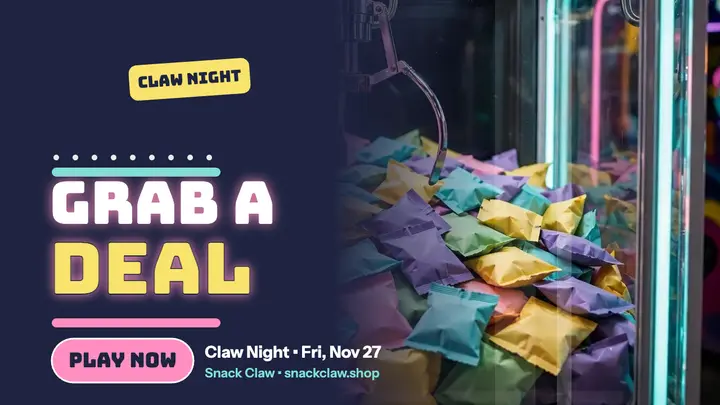 Snack Claw night deal thumbnail template