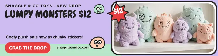 Snaggle monster sticker drop billboard template