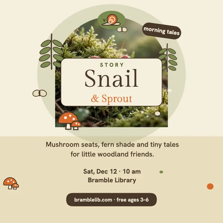 Snail and Sprout story hour, woodland template