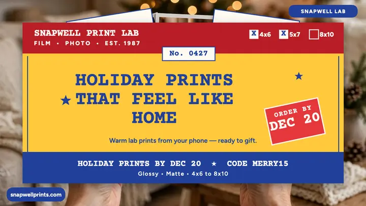 Snapwell holiday prints thumbnail template