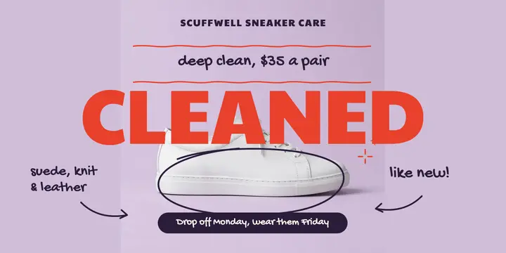 Scuffwell sneaker cleaning post template