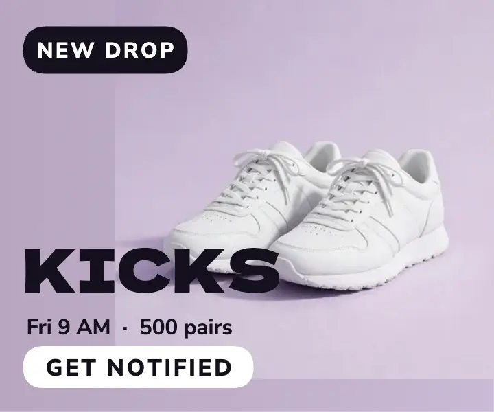 Sneaker drop Kicks ad template