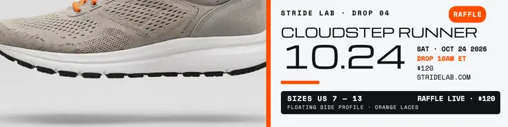 Stride Lab Cloudstep Runner drop banner template