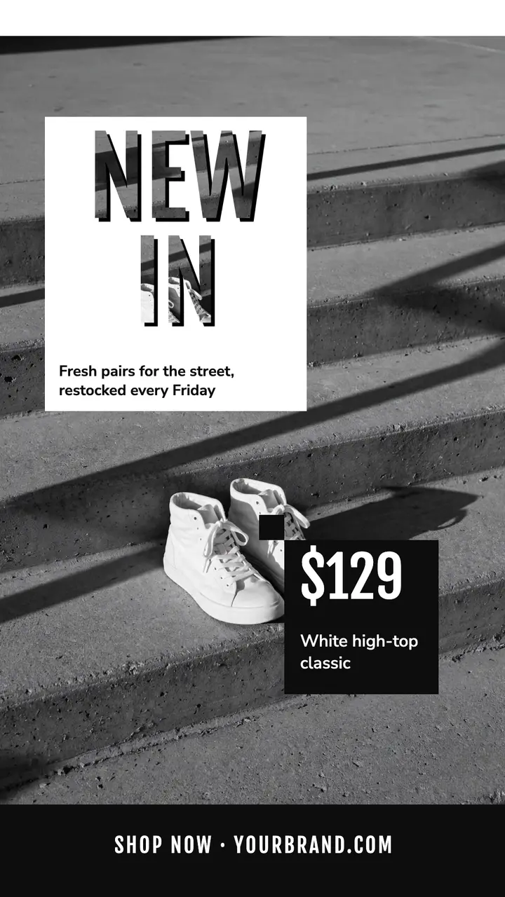 Sneaker new arrivals story template