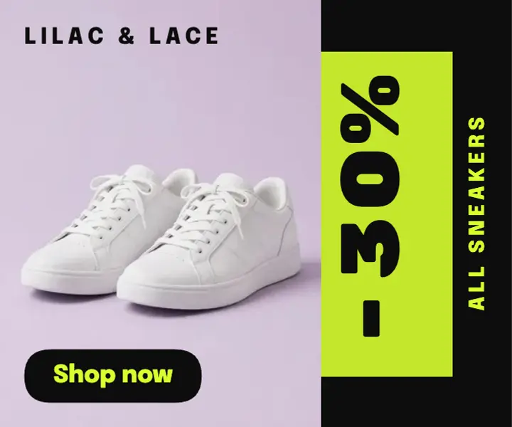 Sneakers -30% display ad template