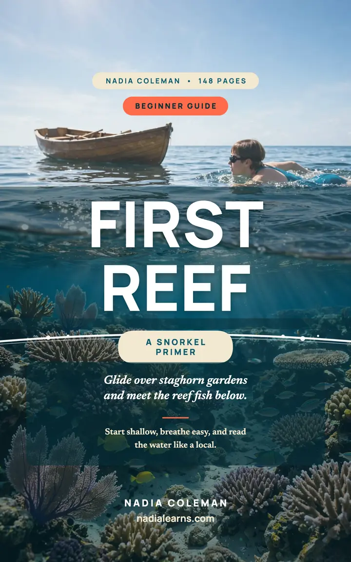 First Reef snorkel primer ebook cover: snorkeling guide ebook cover template