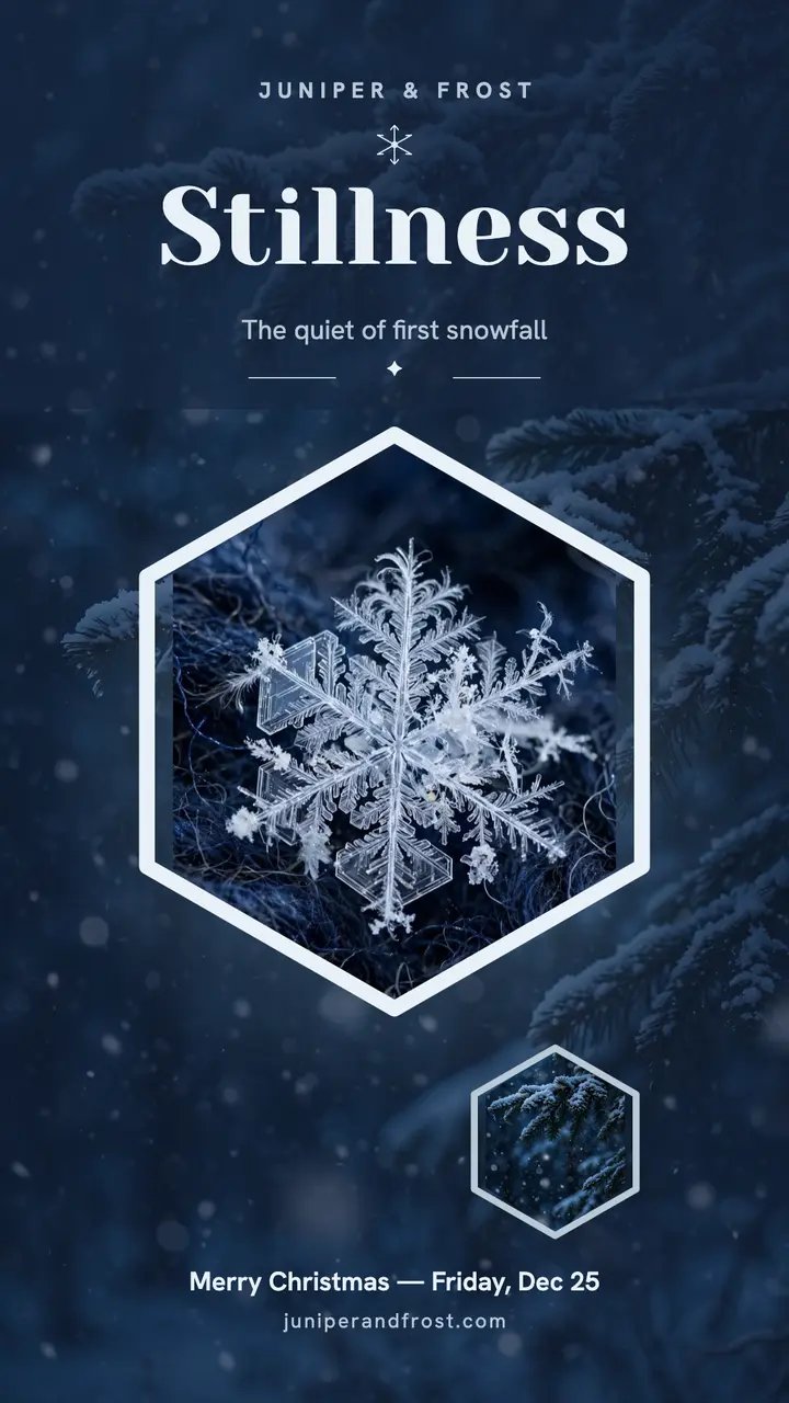 Juniper and Frost snow crystal story template