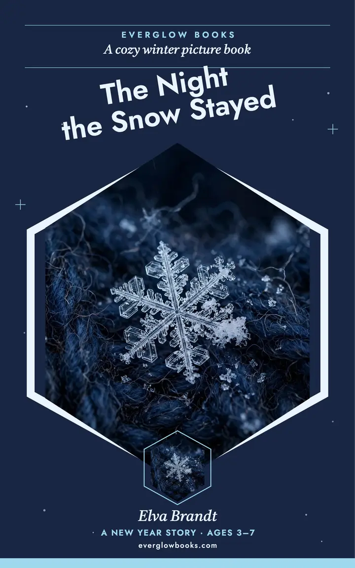 The Night the Snow Stayed snow crystal cover template