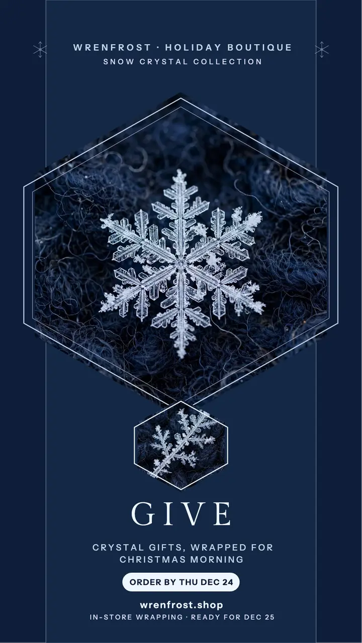 Wrenfrost snow crystal holiday story template