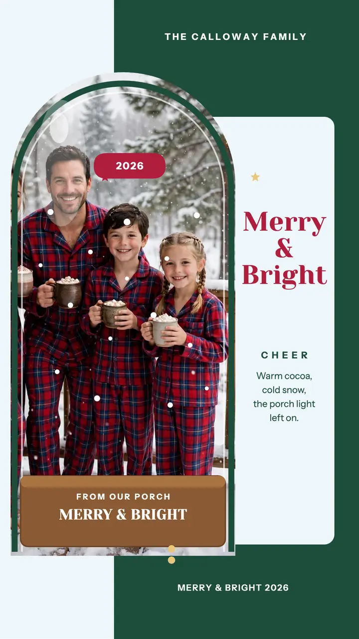 Calloway family snow globe story template