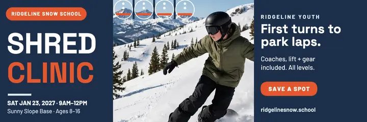 Ridgeline youth shred clinic deck wall header template