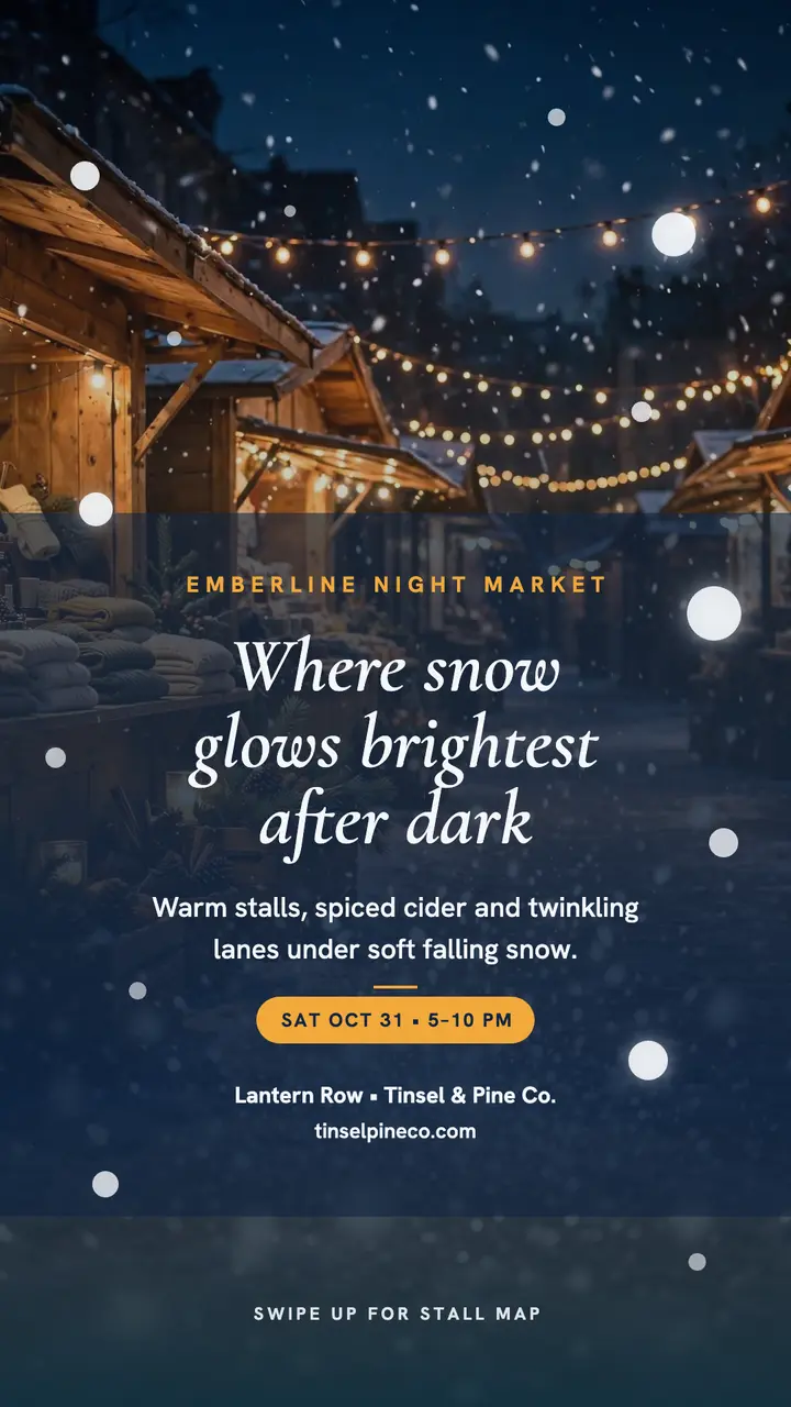 Emberline night market snowfall story template