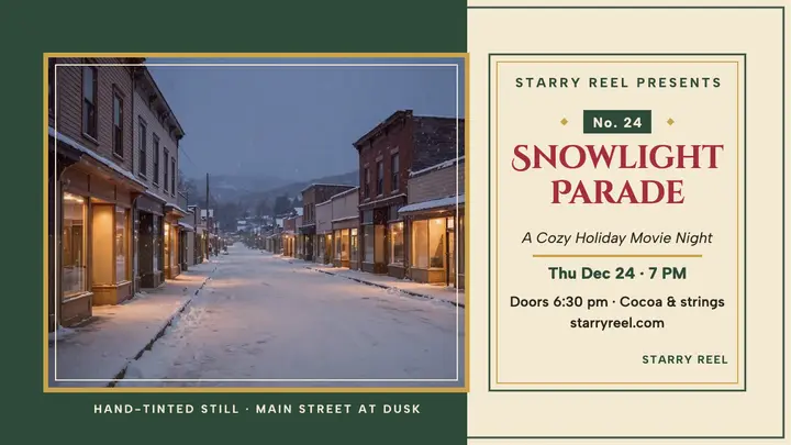 Snowlight Parade holiday movie lobby card template