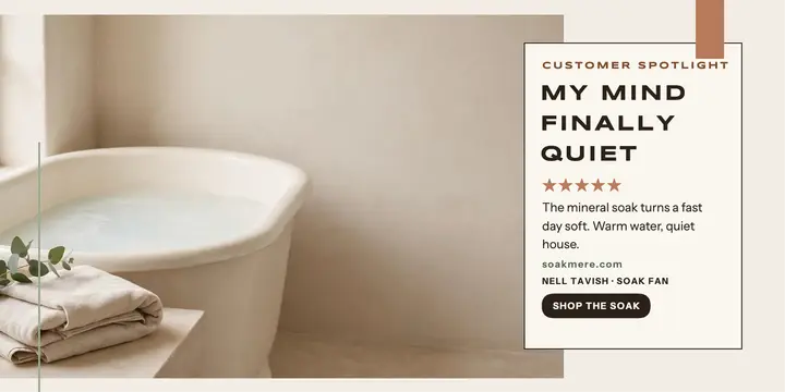 Soakmere calm soak customer review template
