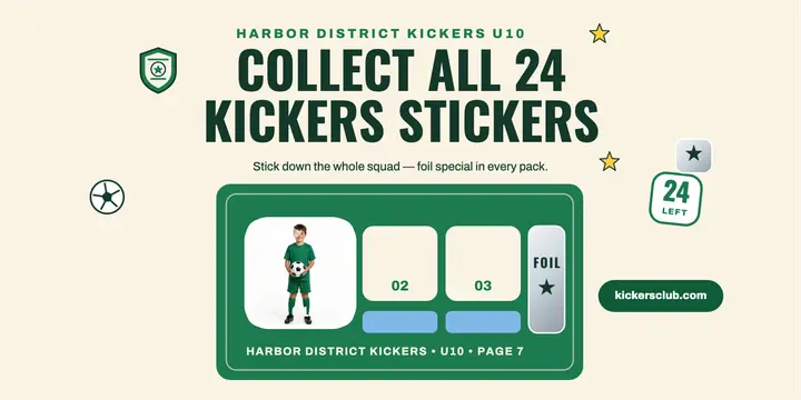 Harbor District Kickers sticker album post template