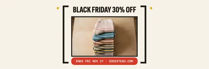Sockstead Black Friday sale header template