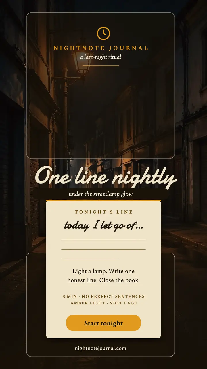 Nightnote one line nightly story template