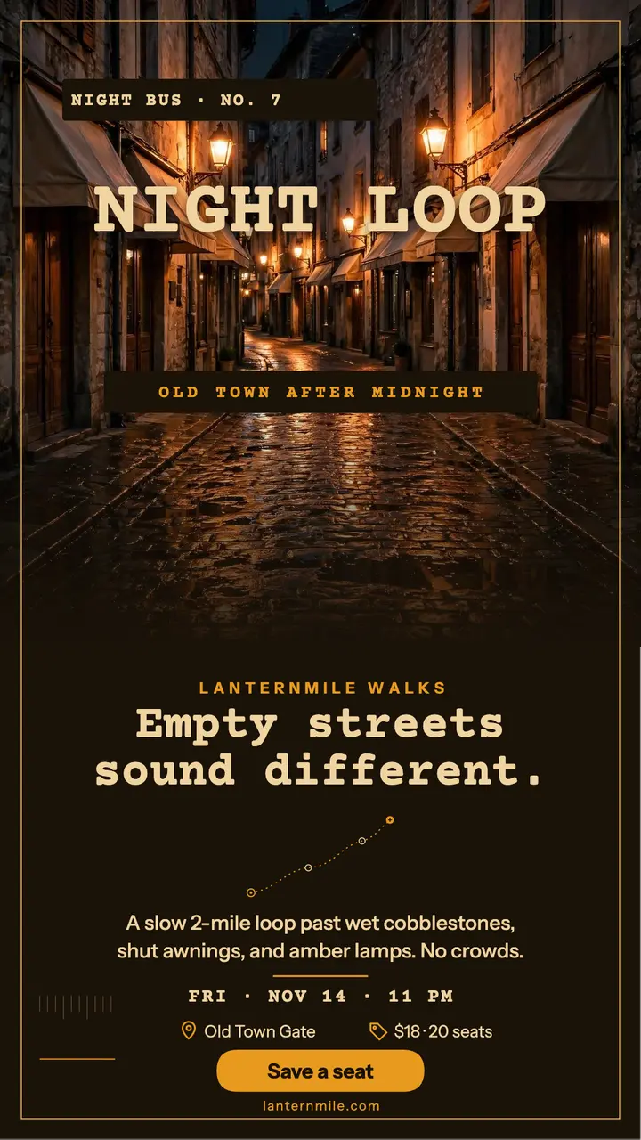Lanternmile night loop walk story template