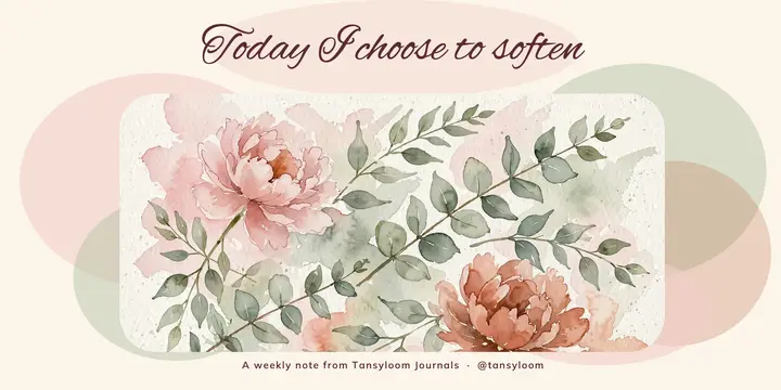 Today I choose to soften affirmation post template