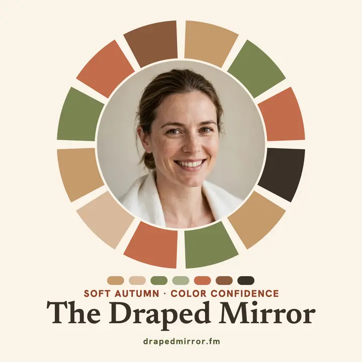 The Draped Mirror soft autumn podcast cover template