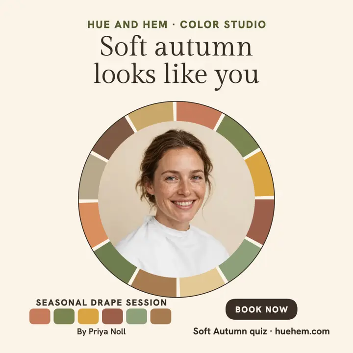 Hue and Hem Soft Autumn palette post template