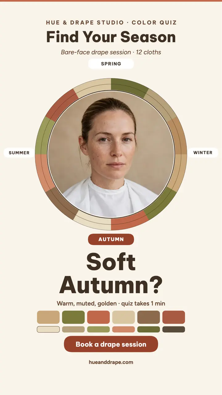 Soft Autumn drape quiz story template
