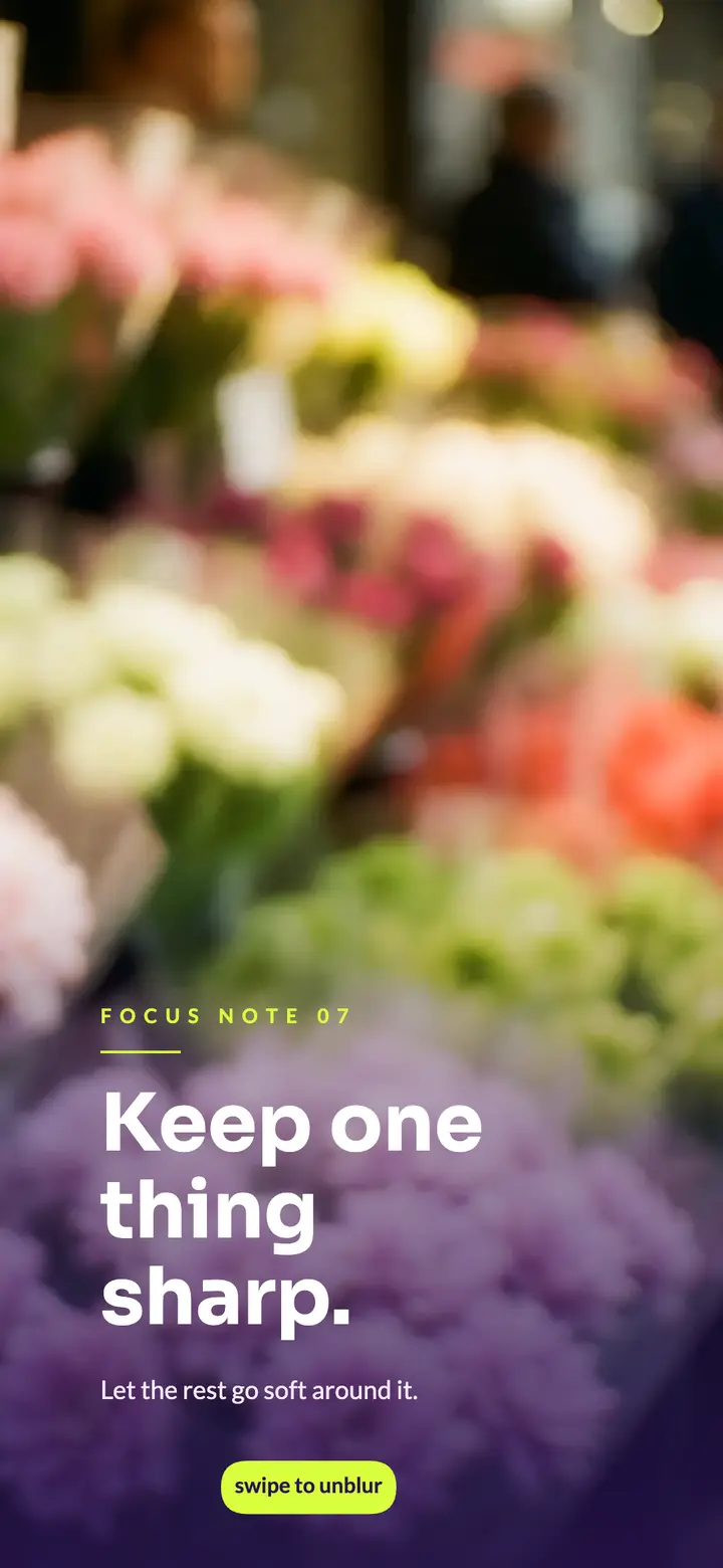 Keep one thing sharp quote wallpaper, acid blur template